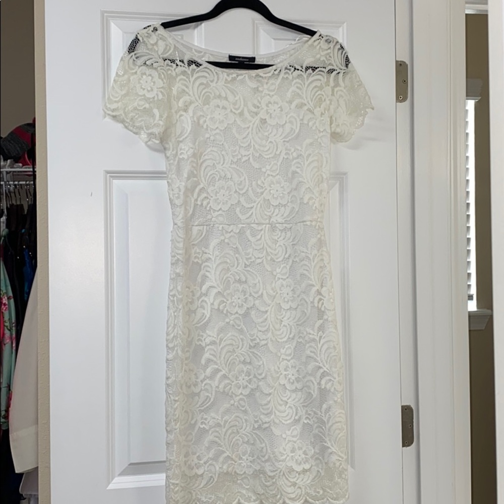White lace dress
